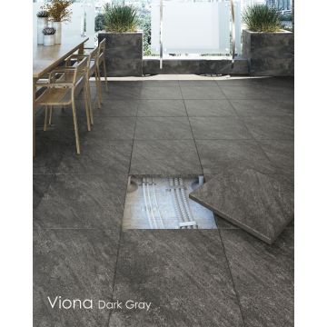 Керамогранит Novin Ceram (Новин Керам) Viona dark grey утолщенный 60х120х2 см (окрашенная в массе) матовый 71985