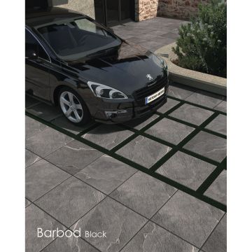 Керамогранит Novin Ceram (Новин Керам) Barbod black утолщенный 60х60х2 см матовый 71180