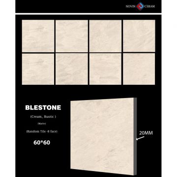 Керамогранит Novin Ceram (Новин Керам) Blestone creame утолщенный 60х60х2 см матовый X9528M