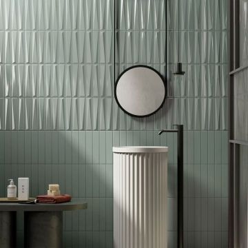 Керамическая плитка Ava (Ава) ceramica Up green lingotto 5х25 см (192086)