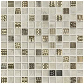 Мозаика Аскот Gemstone 29,1х29,1 см бежевая глянцевая, Ivory Dec, Ascot