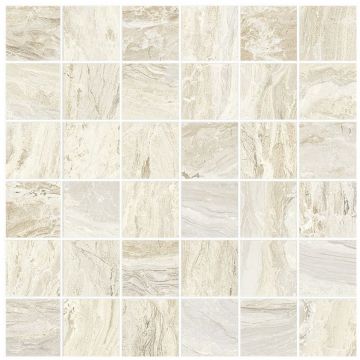 Мозаика Аскот Gemstone 31,5х31,5 см бежевая глянцевая, Ivory Lux чип 4,7х4,7 см, Ascot