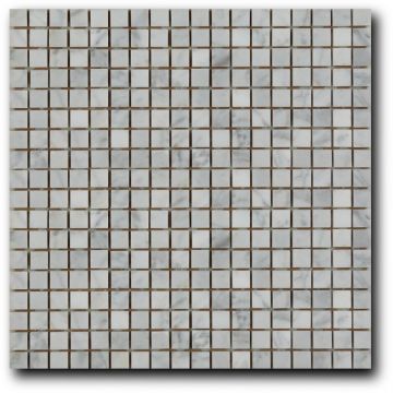 Мозайка Art and Natura (Арт Энд Натура) (Art&Natura) из натурального камня 1,5х1,5 см Marble mosaic bianco carrara 30,5х30,5 см