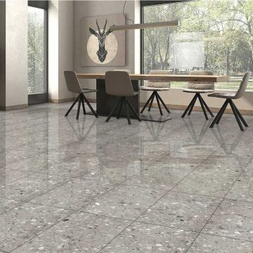 Керамогранит Art and Natura (Арт Энд Натура) Ceramica Marmo river mosaic grey glossy 60х120 см, глянцевый