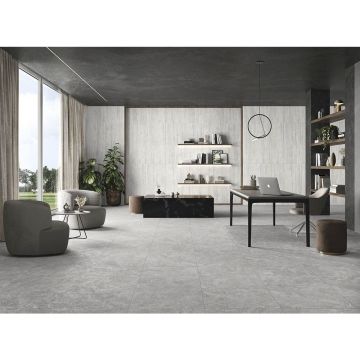Керамогранит Art and Natura (Арт Энд Натура) Ceramica Travertino bianco relief matt 60х120 см