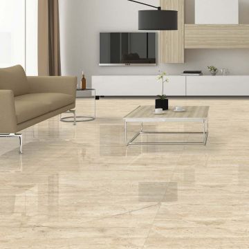 Керамогранит Art and Natura (Арт Энд Натура) Ceramica Travertino dianoх beige glossy 60х120 см, глянцевый