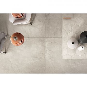 Керамогранит Keope (Кеопе) Elements luх silver grey lap rt 60х120 см, лаппатированный