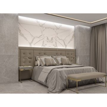 Керамогранит Ascale (Аскейл) Bookmatch Torano Statuario B Soft матовый 160х320 см, ппп00065294