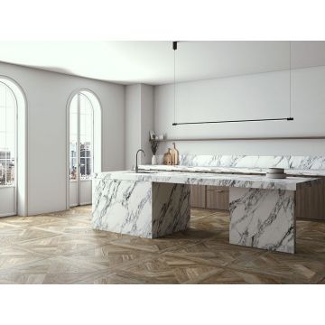 Керамогранит Ascale (Аскейл) Arabescato White Soft матовый 4 вариации 160х320 см, ппп00064159