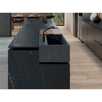 Керамогранит Ascale Belvedere Black Polished 160х320 см, ппп00064124