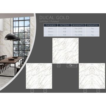 Керамогранит Ascale (Аскейл) Bookmatch Ducal Gold Soft B матовый 160х320 см, ппп00065276