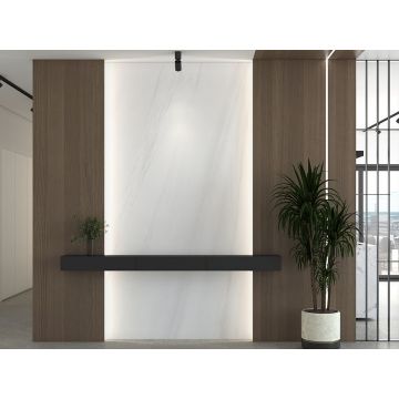 Керамогранит Ascale (Аскейл) Bookmatch Lasa White B Polished 160х320 см, ппп00078077