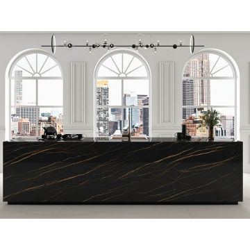 Керамогранит Ascale Laurent Black Polished 160х320 см, ппп00064162