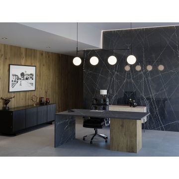 Керамогранит Ascale (Аскейл) Marquina Black A Soft матовый 160х320 см, ппп00065287