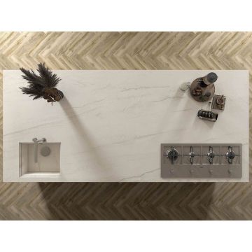 Керамогранит Ascale (Аскейл) Bookmatch Montblanc White A Polished 160х320 см, ппп00064118