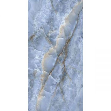 Керамогранит Ascale (Аскейл) Bookmatch Onice Blue B Polished 160х320 см, ппп00078087
