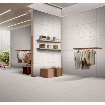 Керамогранит Mita Ceramic (Митасерамик) Dixon White Decor-2 Белый 60х120 см