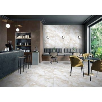 Керамогранит Mita Ceramic (Митасерамик) Poison Pearl Glossy Белый 60х120 см, глянцевый