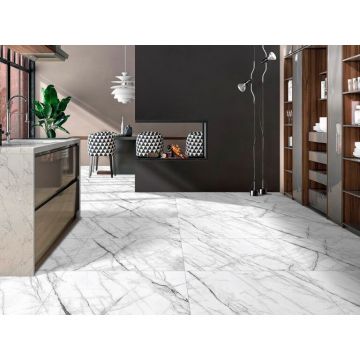 Керамогранит Mita Ceramic (Митасерамик) RS Almeria Carving Белый 60х120 см