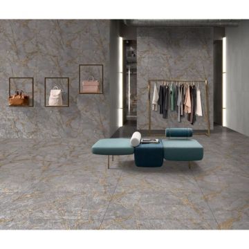 Керамогранит Mita Ceramic (Митасерамик) Triana Grey Carving Серый 60х120 см