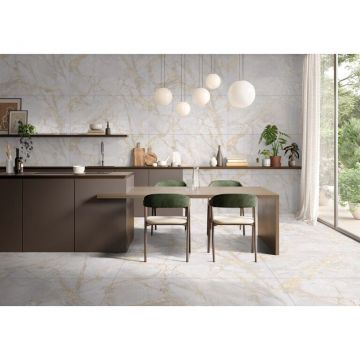 Керамогранит Mita Ceramic (Митасерамик) Triana White Carving Белый 60х120 см