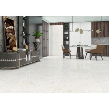 Керамогранит Mita Ceramic (Митасерамик) Curios White Glossy Белый 60х120 см, глянцевый