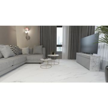 Керамогранит Golden Silk (Золотой Шелк) Polished Белый 60х120 см Полированный (KP126439)