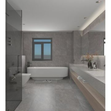 Керамогранит Golden Silk (Золотой Шелк) Ultra Sattin Carving Серый 60х120 см(YJM612K56)