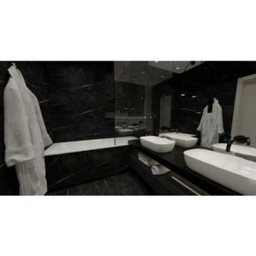 Керамогранит Golden Silk (Золотой Шелк) Gold Черный 60х120 см Матовый (AC126257-GOLD1)