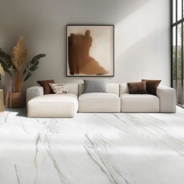 Керамогранит Golden Silk (Золотой Шелк) Carving Белый 60х120 см Матовый (YAT612P2801)