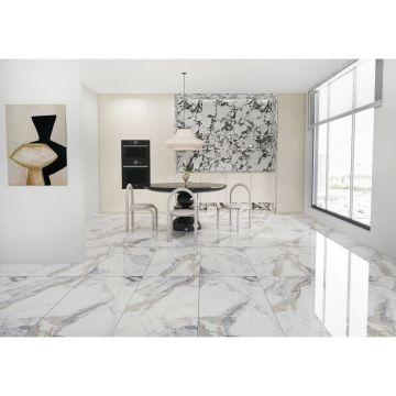 Керамогранит Golden Silk (Золотой Шелк) Polished Серый 60х120 см Полированный (Q126063GL)