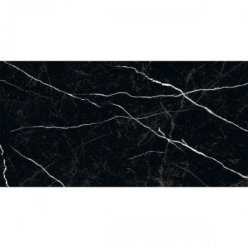 Керамогранит Sonex (Сонекс) Nero Marquina Черный 60х120 см Полированный (NERO MARQUINA 600X1200)