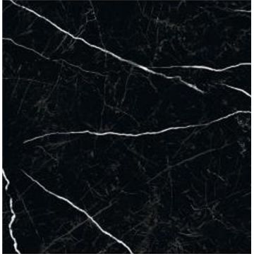 Керамогранит Sonex (Сонекс) Nero Marquina Черный 60х60 см Глянцевый (NERO MARQUINA 600X600)