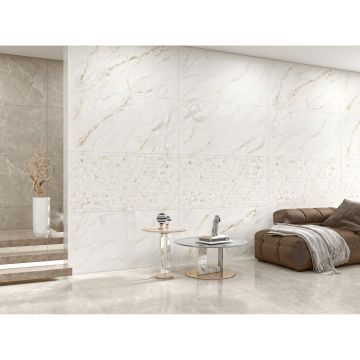 Керамогранит Sol (Сол) Calcutta Ornet Soft Matt переходящий рисунок 60x120 см