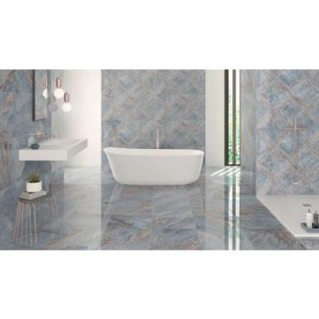 Керамогранит Sol (Сол) Opera Teal Голубой 60х120 см Полированный (OPERA TEAL 1200x600)