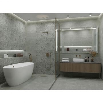 Плитка напольная Тянь Шань (Tian Shan) Филира Серая, матовая 45x45 см TP453654D