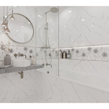 Плитка напольная Тянь Шань (Tian Shan) Илия 45x45 см Белая TP453685D