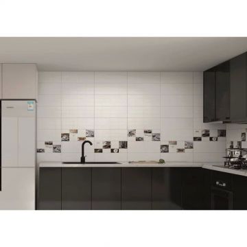 Плитка настенная Тянь Шань (Tian Shan) Тора Белая 20x50 см TP520BY