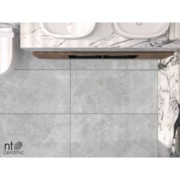 Керамогранит NT Ceramic (Нт Керамик) Bright and Shiny NTT9118 Tundra Pearl mat 60х120 см