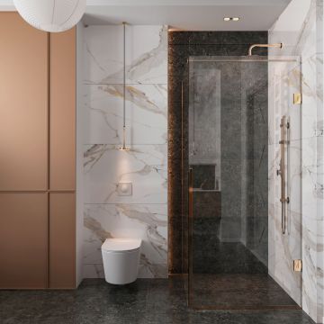 Керамогранит NT Ceramic (Нт Керамик) Bright and Shiny NTT9121P Calacatta Light Grey 60х120 см