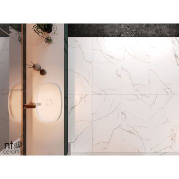 Керамогранит NT Ceramic (Нт Керамик) Bright and Shiny NTT9122M Barbara White mat 60х120 см