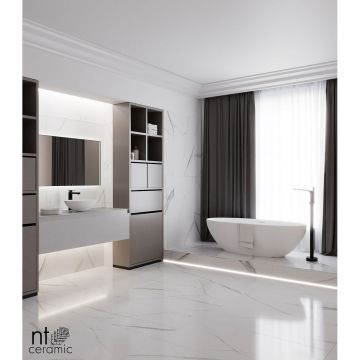 Керамогранит NT Ceramic (Нт Керамик) Marmo Maritaca Statuario Ultra White 60х120 см, NTT99513M