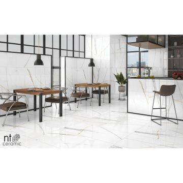 Керамогранит NT Ceramic (Нт Керамик) Marmo Maritaca Statuario Ultra White 60х120 см, NTT99513M