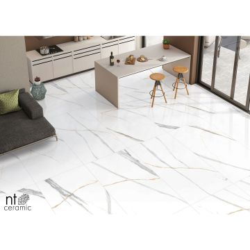 Керамогранит NT Ceramic (Нт Керамик) Marmo Maritaca Statuario Ultra White 60х120 см, NTT99513M