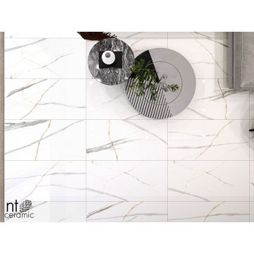 Керамогранит NT Ceramic (Нт Керамик) Marmo Maritaca Statuario Ultra White 60х120 см, NTT99513M