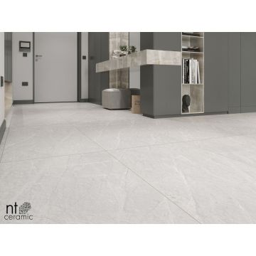 Керамогранит NT Ceramic (НТ Керамик) Granite Limestone White Structura 60х120 см, NTT99618M