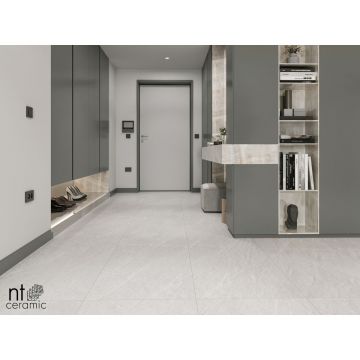 Керамогранит NT Ceramic (НТ Керамик) Granite Limestone White Structura 60х120 см, NTT99618M