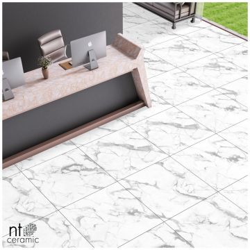 Базовая плита НТ Керамик Marmo 60х60 см белый матовая NTT995160M, Callacata Endless Mat, NT Ceramic