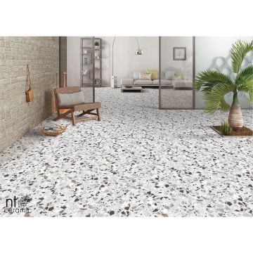 Керамогранит NT Ceramic (Нт Керамик) Terrazzo Terrazzo White 60х120 см, NTT99606