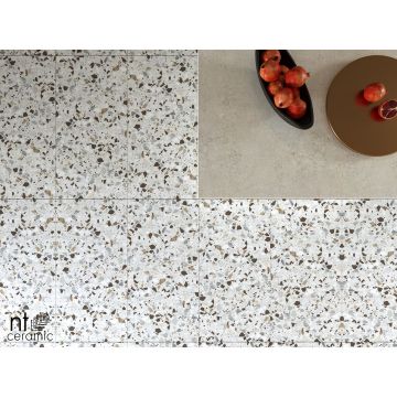 Керамогранит NT Ceramic (Нт Керамик) Terrazzo Terrazzo White 60х120 см, NTT99606